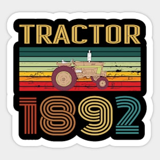 Retro Tractor Sticker